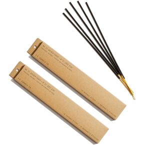 P.F. Candle Co. Teakwood & Tobacco Classic Scented Hand-Dipped Incense Sticks (2-Pack) 1 Hour Burn Time, Charcoal-Based