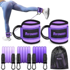Resistance Bands with Cuffs, Ankle Bands for Working Out, Home Fitness Equipment for Legs and Glutes, Exercise Bands for Butt Lift Women, Achieve Stronger and Firmer Lower Body