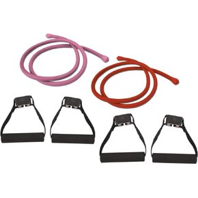 Beachbody Resistance Bands Workout Set, Fitness Bands for Strength Exercise, Gym or Home Workouts, Kit Includes 2 Soft Handles and 2 Resistance Bands
