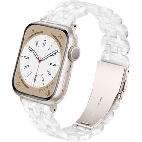 متوافق مع سوار ساعة Apple مقاس 38 ملم 40 ملم 41 ملم من الراتنج خفيف الوزن لساعة iwatch Ultra 2 1 Series 9 Series SE Series 8 7 6 5 4 3 2 1 سوار ساعة Apple للنساء والرجال - زهرة السلحفاة لضوء النجوم in Kuwait