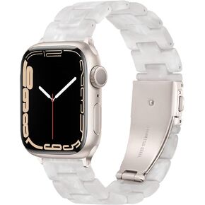 Lightweight Resin Band For Apple Watch Series 11 10 9 8 7 6 5 4 3 2 1 SE 3 2 Ultra 3 2, Fashion Adjustable Replacement Strap for iWatch Bands 38mm 40mm 41mm 42mm 44mm 45mm 46mm 49mm for Women Men in Kuwait
