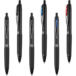 Uniball Signo 207+ Gel Pens, 0.7mm Medium Assorted 6 Pack | Office Supplies from Uniball - Ballpoint, Colored, Fine Point Pens for Smooth Writing
