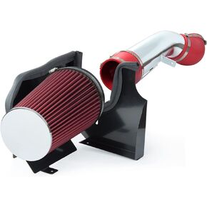 Cold Air Intake System with Heat Shield Kit + Filter Combo RED Compatible For 1999-2006 GMC/Chevy V8 4.8L/5.3L/6.0L Silverado 1500/2500/3500