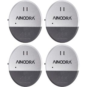 Glass Break Sensor 4 Pack, 130DB Loud Window Vibration Alarms, Burglar Intruder Entry Detector for Indoor Home Office Apartment & RV Security