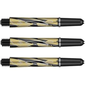 Phil Taylor Power Icon Black Gold Pro Ultra Dart Shafts, Medium (3 Sets - 9 Shafts)