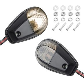 NTHREEAUTO Smoked Flush Mount Turn Signal Blinker Light Compatible with Honda CBR600RR CBR1000RR Suzuki GSXR 600 750 Kawasaki Ninja 300 400 Yamaha YZF R6 R1 Universal for 12V Motorbike