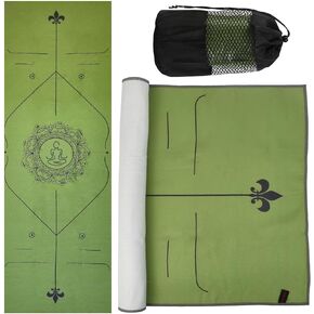 Yoga Towels, Non Slip Hot Yoga Mat Towel with Grip Dots,Super-Absorbent Soft Microfiber Yoga Blanket for Pilates, Fitness and Workout 72inch x 24inch