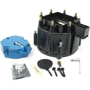 Pertronix D4000 Flame-Thrower Black HEI Distributor Cap and Rotor Kit