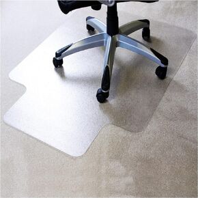 Marvelux Durable Office Chair Mat, Rectangular with Lip for Low and Standard Pile Carpets, 36" x 48", Transparent Carpeted Floor Protector, Shipped Flat, Eco-Friendly Enhanced Polymer