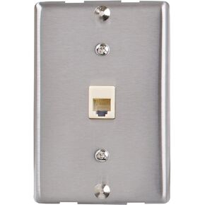 AmerTac - Zenith TW1001WPS TW1001WPS Universal Wall Phone Jack, Sivler Landline Telephone Accessory, Silver in Kuwait