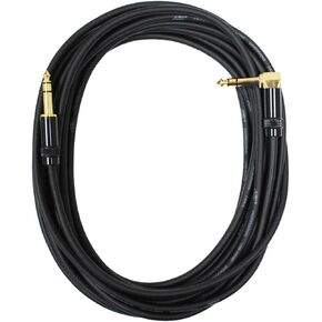 Audio 2000s E26125 1/4" TRS Right Angle to 1/4" TRS 25 Feet Cable
