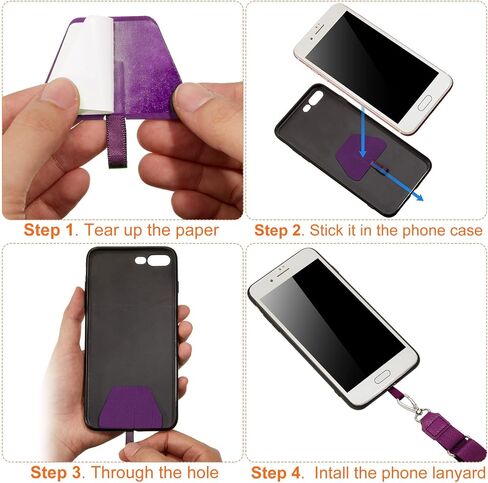 Weewooday 3 Pieces Universal Phone Lanyards, Adjustable Phone Neck Strap with 3 Pads Compatible with Phone Case Key in Saudi Arabia