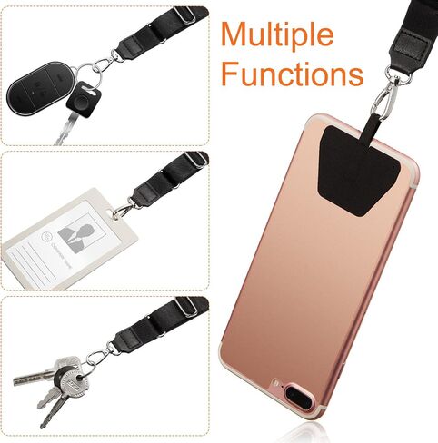 Weewooday 3 Pieces Universal Phone Lanyards, Adjustable Phone Neck Strap with 3 Pads Compatible with Phone Case Key in Saudi Arabia