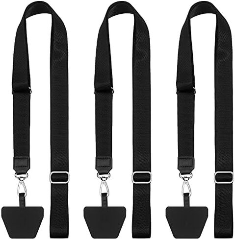 Weewooday 3 Pieces Universal Phone Lanyards, Adjustable Phone Neck Strap with 3 Pads Compatible with Phone Case Key in Saudi Arabia