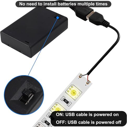 2 قطعة 2 AA حامل البطارية USB التبديل 3 فولت USB أنثى المقبس 2X1.5 فولت AA بطارية حامل الصندوق تشغيل/إيقاف التبديل ل RC سيارات مصباح ليد in Kuwait