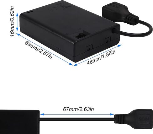 2 قطعة 2 AA حامل البطارية USB التبديل 3 فولت USB أنثى المقبس 2X1.5 فولت AA بطارية حامل الصندوق تشغيل/إيقاف التبديل ل RC سيارات مصباح ليد in Kuwait