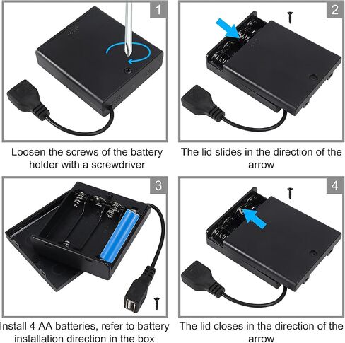 2 قطعة 2 AA حامل البطارية USB التبديل 3 فولت USB أنثى المقبس 2X1.5 فولت AA بطارية حامل الصندوق تشغيل/إيقاف التبديل ل RC سيارات مصباح ليد in Kuwait