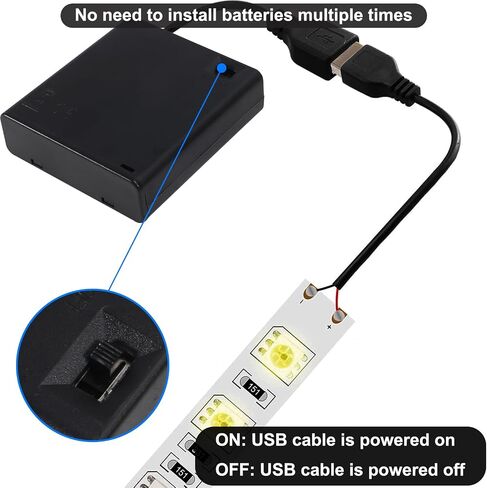2 قطعة 2 AA حامل البطارية USB التبديل 3 فولت USB أنثى المقبس 2X1.5 فولت AA بطارية حامل الصندوق تشغيل/إيقاف التبديل ل RC سيارات مصباح ليد in Kuwait