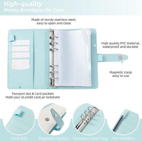 Budget Binder Money Organizer for Cash Cash Envelopes for Budgeting Budget Binder with Cash Envelopes (Pink) in Saudi Arabia