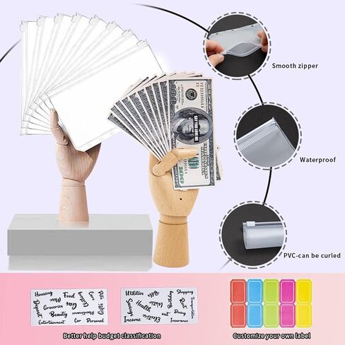 Budget Binder Money Organizer for Cash Cash Envelopes for Budgeting Budget Binder with Cash Envelopes (Pink) in Saudi Arabia