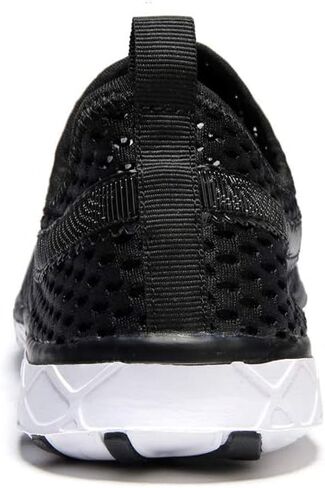 حذاء SUOKENI نسائي سريع الجفاف سهل الارتداء على الماء للشاطئ أو الرياضات المائية حذاء مشي خفيف الوزن أسود/أبيض، المقاس: US 7/EU 38 in Kuwait