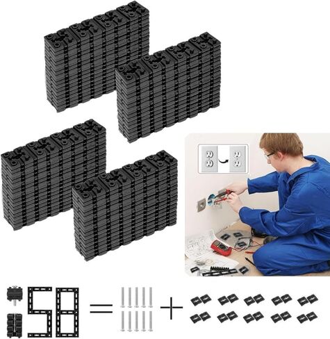 148 قطعة فواصل مخرج لصندوق كهربائي مع 10 قطع براغي طويلة للمنافذ الكهربائية، مفتاح كهربائي وفواصل للوعاء، طقم موسع للحشوات لمخرج فضفاض للبلاط باكسبلاش in Kuwait