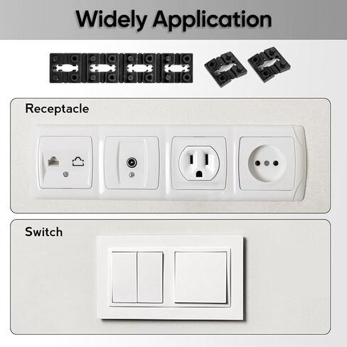 148 قطعة فواصل مخرج لصندوق كهربائي مع 10 قطع براغي طويلة للمنافذ الكهربائية، مفتاح كهربائي وفواصل للوعاء، طقم موسع للحشوات لمخرج فضفاض للبلاط باكسبلاش in Kuwait