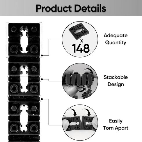 148 قطعة فواصل مخرج لصندوق كهربائي مع 10 قطع براغي طويلة للمنافذ الكهربائية، مفتاح كهربائي وفواصل للوعاء، طقم موسع للحشوات لمخرج فضفاض للبلاط باكسبلاش in Kuwait