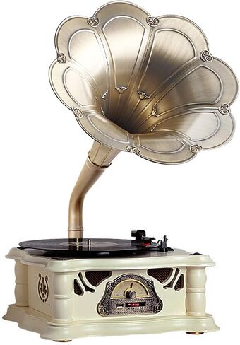 Artisam Phonograph Vinyl Record Player with Built-in Speakers, Vintage Bluetooth Audio Turntable 3 Speed Record Player with FM Stereo Radio and USB Play for Home Decor and Music Entertainment (Green) in Saudi Arabia