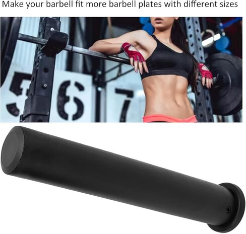 Olympic Adapter Sleeve-Barbell Adapter Sleeve PP Black Converts 1inches Standard Weight Plate Posts to 2inches Olympic Weight Plate Posts(303mm) in Saudi Arabia