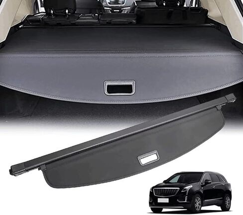 غطاء حقيبة السيارة الخلفي القابل للسحب من VESUL متوافق مع كاديلاك XT5 2023-2017 غطاء أمان الظل درع تونيو، شاشة خصوصية للأمتعة مضادة للظهور مع غطاء قماش إضافي in Saudi Arabia