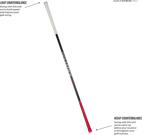 مساعد مدرب أرجوحة الجولف K-Musculo GolfStickPro - عصا إحماء مزدوجة الأطراف للرجال والنساء تعمل على تحسين المسافة وقوة الضرب والسرعة - عمود ماميا متين مع مقابض جولة 2G in Kuwait