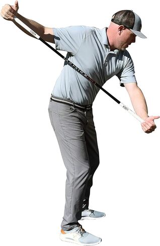 مساعد مدرب أرجوحة الجولف K-Musculo GolfStickPro - عصا إحماء مزدوجة الأطراف للرجال والنساء تعمل على تحسين المسافة وقوة الضرب والسرعة - عمود ماميا متين مع مقابض جولة 2G in Kuwait