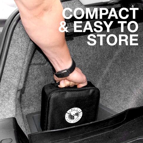 PI Auto Air Compressor - Portable, 12V, Digital Tire Inflator w/Pressure Gauge, Auto-Shut Off and LED Light to Pump Bike or Car Tires and Camping Equipment in Saudi Arabia