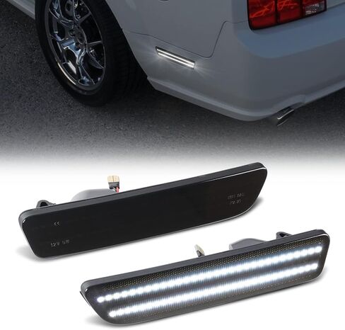 Gempro 2 قطعة عدسة دخان حمراء LED مصباح علامة جانبية مجموعة مصابيح خلفية بديلة متوافقة مع Ford Mustang 2005 2006 2007 2008 2009 in Saudi Arabia