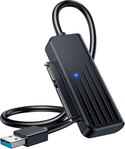 كابل ZEXMTE SATA إلى USB بطول 1.7 قدم، ومحول SATA إلى USB 3.0، وكابل محول SATA إلى USB لمحول القرص الصلب SATA III مقاس 2.5 بوصة، ومحول قارئ القرص الصلب الخارجي لنقل بيانات SSD/HDD حتى 5 تيرابايت in Kuwait