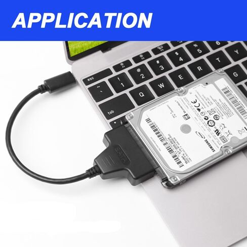 محول USB C إلى SATA، 10 جيجابت في الثانية USB 3.1 Gen 2 Type-C ذكر إلى 2.5 بوصة SATA III محول محول القرص الصلب، موصل خارجي لمحرك الأقراص الصلبة 2.5 بوصة، بيانات SSD (عبوتان) in Saudi Arabia