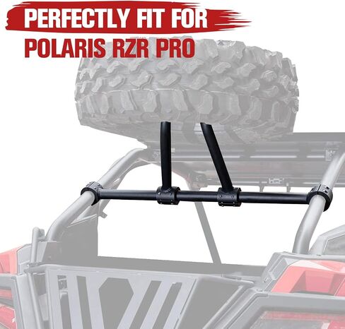 A & UTV PRO Spare Tire Carrier for 2020 2021 2022 2023 Polaris RZR PRO XP / 4 Accessories, UTV Spare Tire Mount Rack Holder, Powder Coated Steel Material, No Drilling or Welding Required in Saudi Arabia