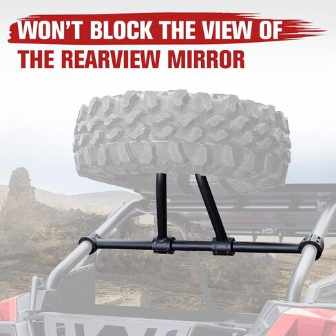 A & UTV PRO Spare Tire Carrier for 2020 2021 2022 2023 Polaris RZR PRO XP / 4 Accessories, UTV Spare Tire Mount Rack Holder, Powder Coated Steel Material, No Drilling or Welding Required in Saudi Arabia