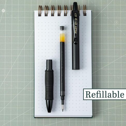 Pilot, G2 Edge Premium Gel Roller Pens, Fine Point 0.7 mm, Black, Pack of 8 in Saudi Arabia