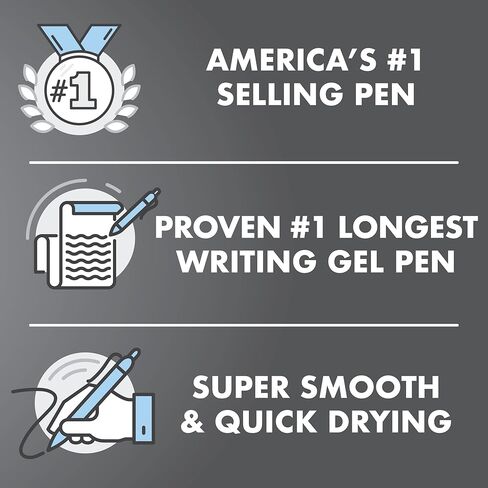 Pilot, G2 Edge Premium Gel Roller Pens, Fine Point 0.7 mm, Black, Pack of 8 in Kuwait