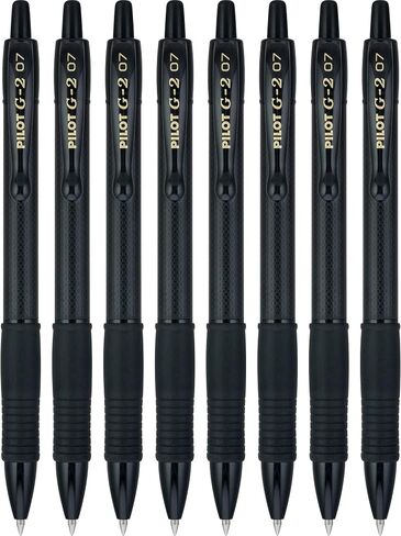 Pilot, G2 Edge Premium Gel Roller Pens, Fine Point 0.7 mm, Black, Pack of 8 in Saudi Arabia