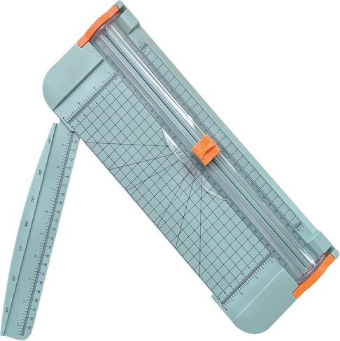 قاطعة ورق مقاس A4، أداة تشذيب ورق محمولة مقاس 12 بوصة مع حماية أمنية ومسطرة جانبية، أداة قص حواف الورق لورق الحرف اليدوية، ورق A4 A5، الصور، الملصقات والبطاقات in Kuwait