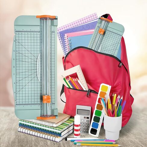 قاطعة ورق مقاس A4، أداة تشذيب ورق محمولة مقاس 12 بوصة مع حماية أمنية ومسطرة جانبية، أداة قص حواف الورق لورق الحرف اليدوية، ورق A4 A5، الصور، الملصقات والبطاقات in Kuwait