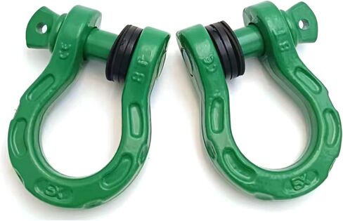 Heavy Duty D-Ring Shackle, 68,000 lbs Break Strength, Stronger Than 3/4" D Rings, Tow Shackle with 7/8" Screw Pin & Washers for Off-Road Towing Jeep Vehicle Recovery, Grey, 2 Pack in Kuwait