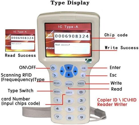JYT-Tools RFID NFC Copier Reader Writer Cloner English 10 تردد مبرمج لبطاقة الهوية IC / Keyfob ونظام التحكم في الوصول إلى مفتاح UID 13.56 ميجا هرتز in Kuwait