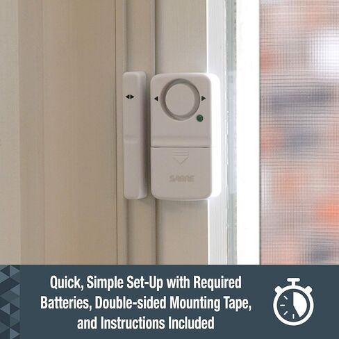 SABRE Wireless Home Security Door Window Burglar Alarm with LOUD 120 dB Siren, DIY EASY to Install in Kuwait