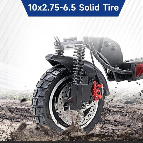 إطار صلب 10 بوصة لـ Segway Ninebot Max G30 LP/G30P، إطار بدون أنبوب 10x2.75-6.5 لـ Hiboy Titan PRO، لـ Hover-1 Alpha، لـ Evercross H5، 70/65-6.5 إطار سكوتر صلب مقاوم للثقب، مقاوم للانفجار in Kuwait