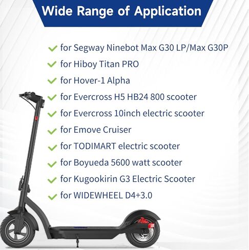 إطار صلب 10 بوصة لـ Segway Ninebot Max G30 LP/G30P، إطار بدون أنبوب 10x2.75-6.5 لـ Hiboy Titan PRO، لـ Hover-1 Alpha، لـ Evercross H5، 70/65-6.5 إطار سكوتر صلب مقاوم للثقب، مقاوم للانفجار in Kuwait