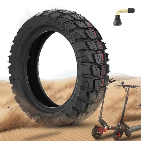 10x3 255x80 80/65-6 Off-road Vacuum Tire Rubber Outer Tire Replacement for Varla Eagle One/Nanrobot D4 D6 Apollo Pro/Kugoo M4 Pro Electric Scooter, Thickened Anti-explosion Tyre in Saudi Arabia